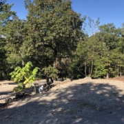 Level gravel RV site with full hook-ups at Branson Shenanigans RV Park